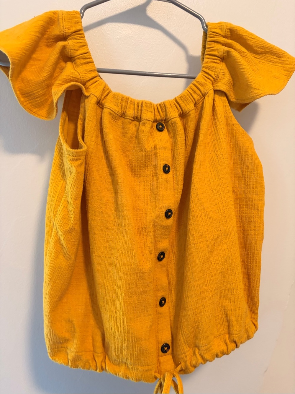 Madewell Mustard Yellow Button-Front Top